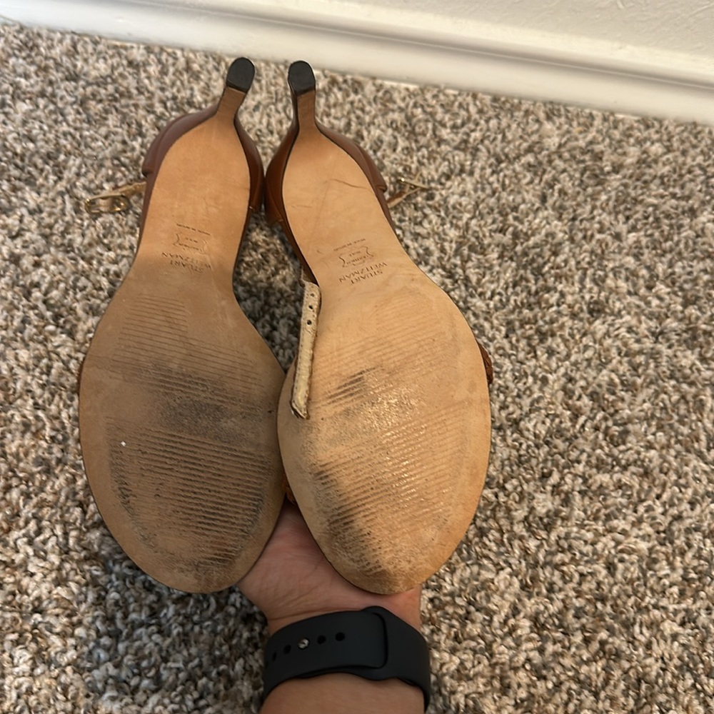Stuart Weitzman Brown Rope Heels - Picture 3 of 4